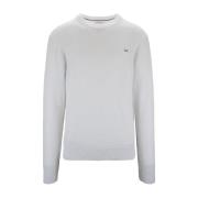 Heren Pullover Sweater met Logo Borduursel Sun68 , White , Heren