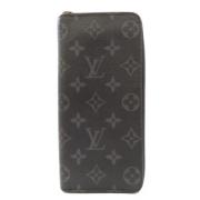 Pre-owned Leather wallets Louis Vuitton Vintage , Black , Heren