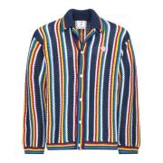 Kleurrijke Gehaakte Vest met Polokraag Casablanca , Multicolor , Heren