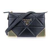 Gewatteerde leren schoudertas voor dames Prada , Black , Dames