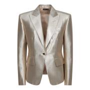 Luxe Gouden Monochrome Jas Tom Ford , Gray , Dames