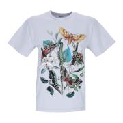 Opal Moths Print Tee Dames T-shirt Obey , Gray , Dames