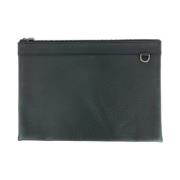 Pre-owned Leather clutches Louis Vuitton Vintage , Black , Dames