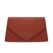 Pre-owned Leather clutches Louis Vuitton Vintage , Brown , Dames