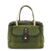 Pre-owned Canvas totes Louis Vuitton Vintage , Green , Dames