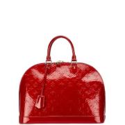 Pre-owned Leather handbags Louis Vuitton Vintage , Red , Dames