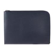 Pre-owned Leather clutches Louis Vuitton Vintage , Blue , Dames