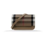 Dames Schoudertas Magneetknoop Burberry , Beige , Dames