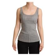 Mouwloze Grijze Tanktop Dolce & Gabbana , Gray , Dames