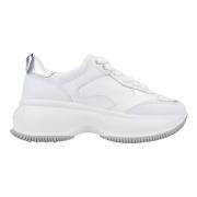 Leren Vetersneakers Hogan , White , Dames