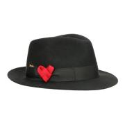 Hart Origami Fedora Hoed Borsalino , Black , Dames