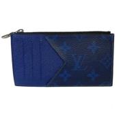 Pre-owned Leather wallets Louis Vuitton Vintage , Blue , Dames