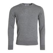 As Grijs Wol Ronde Hals Trui Dolce & Gabbana , Gray , Heren