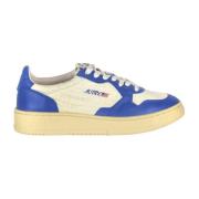 Twee-Tone Leren en Canvas Sneakers Autry , Blue , Dames