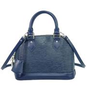 Pre-owned Leather handbags Louis Vuitton Vintage , Blue , Dames