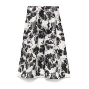 Bloemen Anemoon Jacquard Midi Rok Stine Goya , Black , Dames