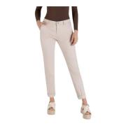 Chino Turn Up Broek Ivory MAC , Beige , Dames