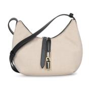 Stijlvolle Rits Sluiting Tas Furla , Beige , Dames