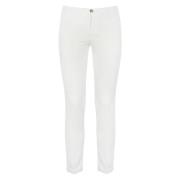 Slim Fit Witte Chino Broek Re-Hash , White , Heren