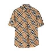 Beige Shirt Collectie Burberry , Beige , Heren