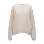 Mohair Blend Ronde Hals Sweater Aniye By , Beige , Dames