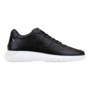 Leren Vetersneakers voor Vrouwen Hogan , Black , Dames