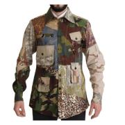 Patchwork Camouflage Casual Overhemd Dolce & Gabbana , Multicolor , He...