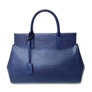 Pre-owned Leather handbags Louis Vuitton Vintage , Blue , Dames