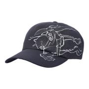 Equestrian Knight Design Baseball Cap Burberry , Black , Unisex