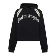 Gestreepte Tape Hoodie Palm Angels , Black , Heren