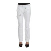 Luxe Witte Nylon Cargo Broek Ermanno Scervino , White , Dames