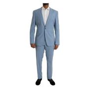 Slim Fit Martini Formeel Pak Dolce & Gabbana , Blue , Heren