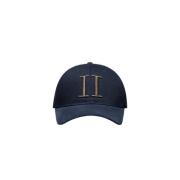 Suede Baseball Cap met Encore Logo Les Deux , Blue , Heren