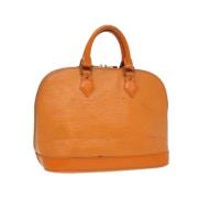 Pre-owned Leather handbags Louis Vuitton Vintage , Orange , Dames