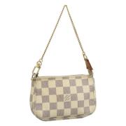 Pre-owned Canvas pouches Louis Vuitton Vintage , White , Dames