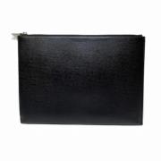 Pre-owned Leather clutches Saint Laurent Vintage , Black , Dames