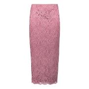 Elegante Kanten Rok met Strikdetail vera mont , Pink , Dames