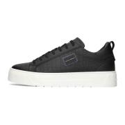 Zwarte Leren Bold Sneakers Antony Morato , Black , Heren