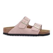 Suede Leren Arizona Sandalen Birkenstock , Pink , Dames