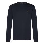 Blauw Katoenen Jersey Longsleeve T-Shirt Dolce & Gabbana , Blue , Here...