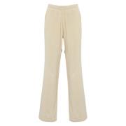 French Terry Wijde Pijp Sweatpants Twinset , Beige , Dames