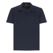 Blauw Katoenen Poloshirt Kraag Korte Mouwen Dondup , Blue , Heren