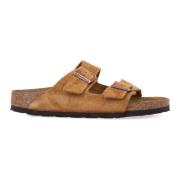 Suède Zomer Sandalen Birkenstock , Brown , Heren