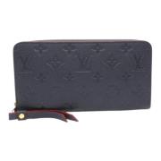 Pre-owned Leather wallets Louis Vuitton Vintage , Blue , Dames