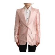 Elegante roze zijden blazerjas Dolce & Gabbana , Pink , Dames