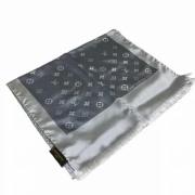 Pre-owned Silk scarves Louis Vuitton Vintage , Gray , Dames