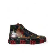 Camouflage High Top Sneakers Schoenen Dolce & Gabbana , Multicolor , H...