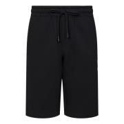 Zwarte Geborduurde Katoenen Shorts Dolce & Gabbana , Black , Heren