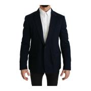 Elegante Donkerblauwe Herenblazer Dolce & Gabbana , Blue , Heren