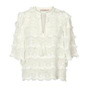 Fiorella Blouse met bohemien touch RUE de Femme , White , Dames